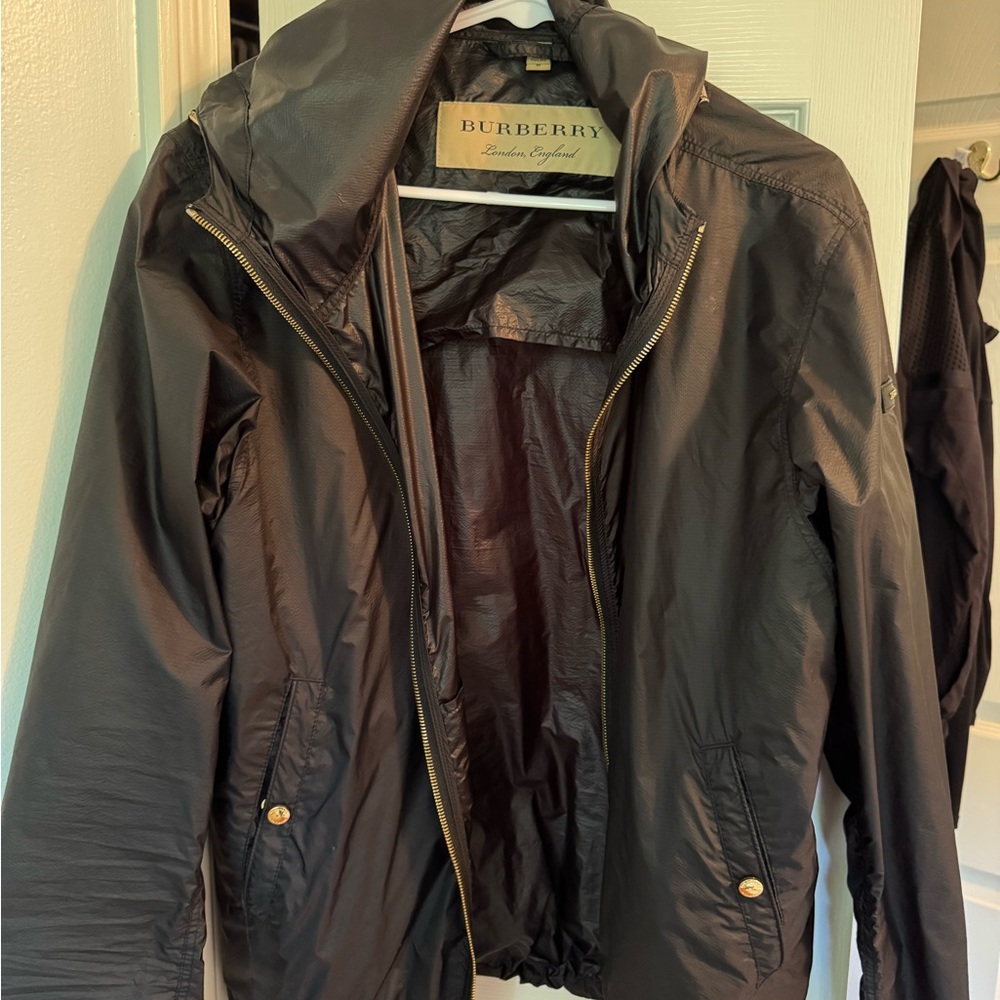 Burberry Black Jacket with Gold Accents